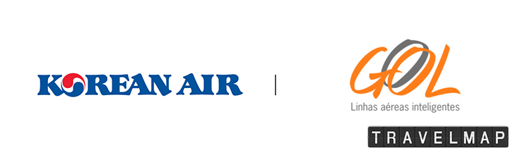 [트래블맵] 대한항공(koreanair), 브라질 골 항공(Gol Linhas Aéreas)과 공동운항 실시