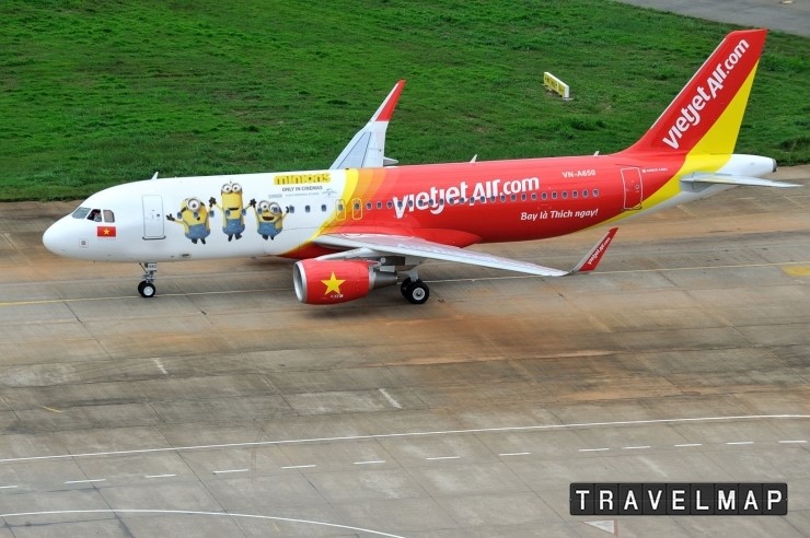 [트래블맵] 비엣젯 항공(Vietjet Air), 미니언즈(Minions) 캐릭터 래핑 항공기 운항